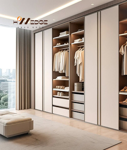Armario Abierto de Lujo Moderno Personalizado para Dormitorio, Gabinete Combinado con Característica Convertible Autoportante, Clóset de Madera MDF - Product Image 6