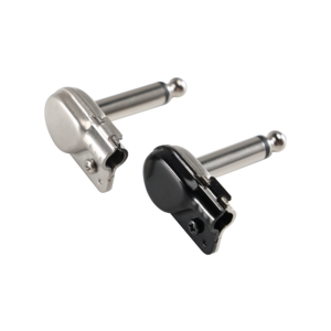 Connecteur de remplacement <span class=keywords><strong>jack</strong></span> TS L 6,35 mm <span class=keywords><strong>coudé</strong></span> à droite, plaqué nickel noir, certifié CE, pour câble de raccordement de guitare Akai <span class=keywords><strong>Mini</strong></span> Flat - Product Image 5