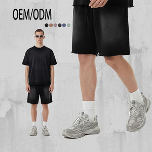 Shorts de sport décontractés surdimensionnés en polyester et coton épais 320g, personnalisables avec logo, pour homme – Qualité supérieure - Product Image 1