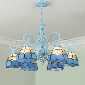 Elegante Lampadario a Sospensione in Ferro e Vetro Stile <span class=keywords><strong>Tiffany</strong></span> a 6 Luci LED, Garanzia di 2 Anni, Vintage Vittoriano per Sala da Pranzo/Ristorante 3000K - Product Image 5