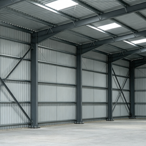 Structure portique préfabriquée en acier économique pour entrepôt industriel léger et hangar de stockage - Product Image 2