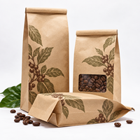 Sachet Doypack en Papier Kraft de Qualité Supérieure ECO, Refermable avec Fermeture Éclair, Thermoscellable, Qualité Alimentaire pour Café et Thé