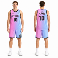 Camiseta de Baloncesto Personalizada con Degradado, Uniforme de Equipo, Camiseta de Baloncesto Transpirable de Malla, Nombre del Jugador, Número, Logotipo, Ropa Deportiva OEM 100%