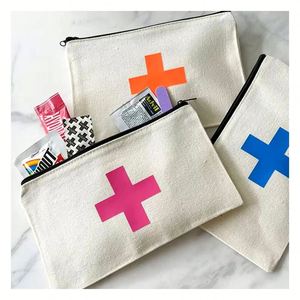Unique <b>Canvas</b> Migraine First Aid Kit, <b>Mini</b> Emergency Bag for Sports Activities and Office Use, OEM Custom Design - Product Image 2