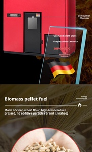 Hot Selling Good Quality Freestanding Modern Pellet <b>Stove</b> Biomass Pellet Warm Wind Particle Furnace for Houses 500-1000 Sq ft - Product Image 3