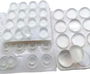 Tampons de porte d'armoire autocollants Tampons en silicone transparents en caoutchouc Tampons de porte d'armoire pour la <span class=keywords><strong>protection</strong></span> des murs Meubles de cuisine - Product Image 1