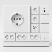 Prise murale BENDI de style russe, panneau simple à commande unique, ignifuge, blanc, 16A, IP20, CE, Cn B5, pour l'Asie centrale et l'Europe