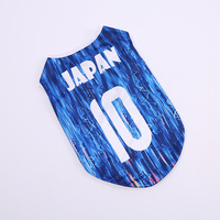 Maillot de football respirant en polyester pour chien, personnalisé, avec logo de l'équipe nationale d'Argentine 2026 et numéro de joueur, pour la vente en gros