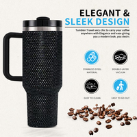 Wevi 40 oz gobelet à café diamant double paroi en acier inoxydable bouteille d'eau nouvelle tasse de thé pour les sports de plein air pour l'utilisation de voyage