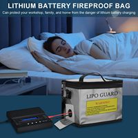Sac de protection portable ignifuge et étanche pour batterie au lithium polymère avec fermeture éclair, pour le chargement et le rangement des drones FPV et des bateaux RC