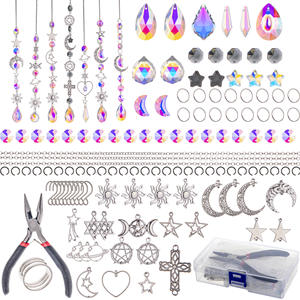 Attrape-soleil DIY Cristal Naturel Puce Lune Guérison Pierre Vent Intérieur Suspendu Fenêtre Jardin Décorations - Product Image 1