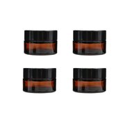 Pot lisse côté 1 oz 2oz 4oz 8oz, lot de 10, crème à onguent en verre transparent, conteneurs de cosmétiques de 30ml, conteneur vide pour crème de visage