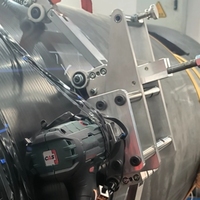 Machine à décapage de tuyaux industrielle professionnelle de grande taille E-Work ERSE1200, électrique, sans balais, pour tuyaux PE/PVC/PPR, 400-1200 mm, 1
