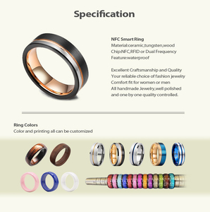 Nfc Smart Ring Multifunctionele Roestvrijstalen Waterdichte Intelligente Digitale Technologie Ring High-End Geschenken Sieraden - Product Image 5