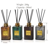 Ensemble cadeau diffuseur de parfum d'ambiance de luxe en gros, flacon en verre vide de 200 ml avec bouchon à vis