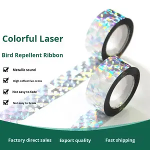 Sıcak satış açık meyve bahçesi anti-kuş aracı PET kuş-şaşırtıcı şerit lazer kuş-savucu özel yansıtıcı flaş kuş geçirmez kemer - Product Image 5