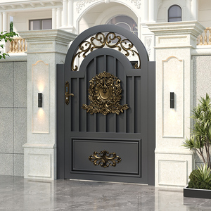 Porte en verre moderne à double battant en alliage <span class=keywords><strong>d</strong></span>'aluminium pour cour, villa, <span class=keywords><strong>entrée</strong></span> de jardin, petite, sur mesure, étanche, à ouverture latérale - Product Image 2