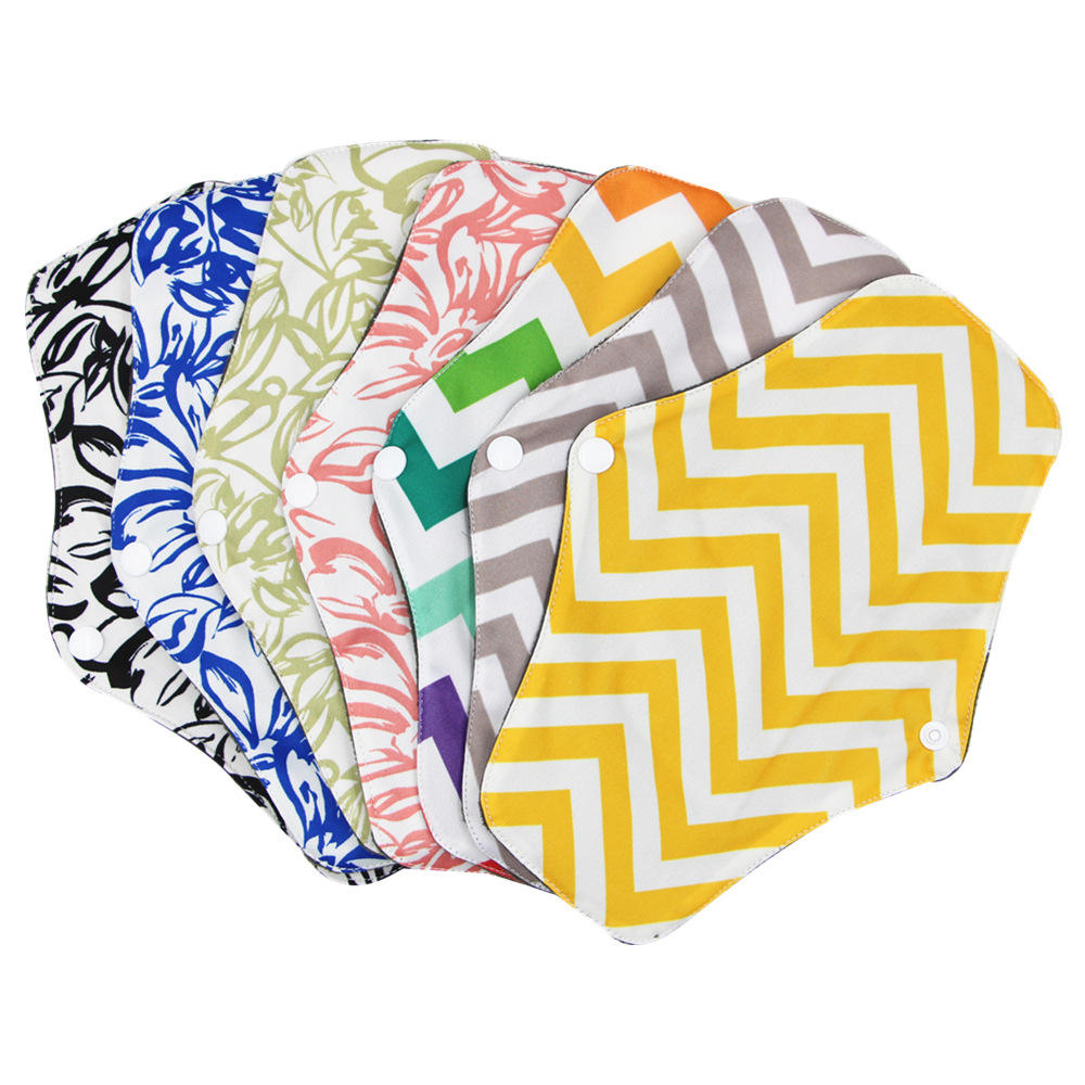 Wholesale Cloth Bamboo Charcoal Menstrual Women Pads Breathable Feminine Panty Liner Sanitary Napkin Pad