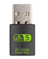Tarjeta de Red USB de Doble Banda de 600m sin Controladores, Tarjeta de Red Inalámbrica 2 en 1 BT WIFI para Computadora de Escritorio