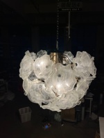 Lustre en verre de Murano fait main, luminaire floral de luxe pour la maison et l'hôtel
