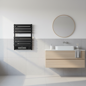 Sèche-serviettes électrique mural moderne 1800W avec Wi-Fi Tuya, étanche IPX4, pour maison et hôtel - Product Image 1