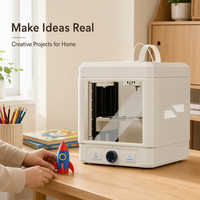Imprimante 3D WandGo blanche pour la maison, l'école et les projets créatifs, machine d'impression 3D de bureau pour enfants, artisans et l'éducation