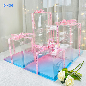 Cajas DE BODA altas grandes para pasteles de 6 pulgadas, tableros transparentes y con ventana para invitados - Product Image 6