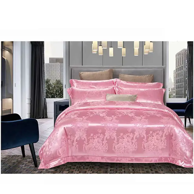 Taie d'oreiller en tissu satin de soie, 2 pièces, style européen, Jacquard, tissu pour la maison, drap de lit, housse de couette