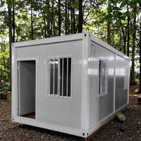 Maison conteneur modulaire préfabriquée pliable 20ft 40ft, panneau sandwich, détachable, mobile, installation rapide, atelier moderne, centre commercial