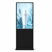 Kiosque publicitaire LCD tactile Android Windows ultra-mince anti-reflet CMS sur pied pour intérieur, 32-55 pouces, OEM, pour métro et aéroport