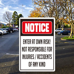 Özel Model yol Risk uyarı işareti yansıtıcı üçgen trafik işareti tabelası kalınlaşmış alüminyum plaka ayakta tipi - Product Image 1