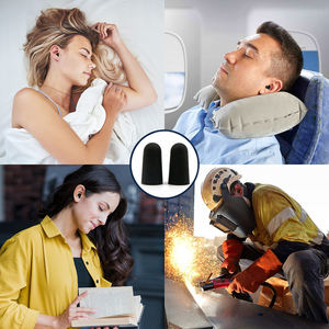 من المصنع ، سدادات أذن سوداء مريحة مضادة للضوضاء ، سدادات أذن من الفوم الصناعي ، سدادات أذن من الفوم الصناعي لإلغاء الضوضاء - Product Image 6