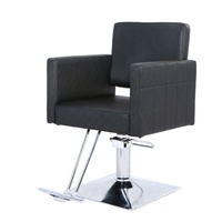 Fauteuil de Barbier Professionnel en Cuir Synthétique avec Cadre en Aluminium, Orange, Moderne, Robuste, Réglable à 360°