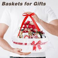 Panier cadeau avec sacs cadeaux Rubans Paniers tissés Boîte de rangement vide pour les cadeaux Paquet Infirmières Graduation Mariage