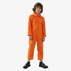 Children Role Play Costume Carnival Party Performance Orange <strong>Prison</strong> <strong>Uniform</strong> - Product Image 1