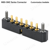 Conector de Alimentación con Bloqueo de 6 Pines M80-5M2-06-431, Conector Rectangular de Montaje en PCB con Paso de 2.0 mm, Conector M80, Conector Industrial