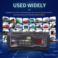 Chargeur de batterie de voiture 12V 6A, chargeur de batterie intelligent numérique entièrement automatique, chargeur électrique pour batteries au plomb-acide