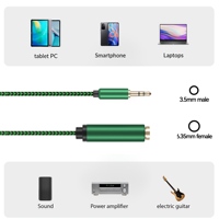 Cable AUX Universal de 3.5mm a 6.35mm Macho-Hembra, Conector de Cobre Libre de Oxígeno, Plug and Play para Cine en Casa/Altavoces