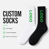 Chaussettes de sport personnalisées avec logo OEM, pour hommes et femmes, respirantes, en coton, chaussettes mi-mollet