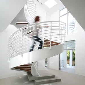 Escaleras de espiral de interior prefabricadas, para Loft, para apartamento, ahorro de espacio, de acero, helicoidal, gran oferta