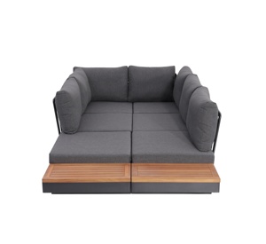 d'angle en aluminium <span class=keywords><strong>et</strong></span> <span class=keywords><strong>bois</strong></span> sectionnel en forme <span class=keywords><strong>de</strong></span> L <span class=keywords><strong>de</strong></span> <span class=keywords><strong>jardin</strong></span> extérieur <span class=keywords><strong>de</strong></span> meubles <span class=keywords><strong>de</strong></span> réglage <span class=keywords><strong>de</strong></span> canapé d'hôtel <span class=keywords><strong>de</strong></span> luxe <span class=keywords><strong>noir</strong></span> - Product Image 4