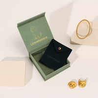 LionwrapacK 2MM Boîte cadeau de bijoux magnétique écologique pour bagues boucles d'oreilles collier, boîte en carton recyclable avec couvercle rabattable