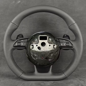 <span class=keywords><strong>Volante</strong></span> de fibra de carbono de cuero perforado personalizado para Audi B8 A3 A5 A6 A6L A4 A4L Q5 Q7 RS3 RS4 RS5 <span class=keywords><strong>S4</strong></span> S5 B8.5 B9 Sport - Product Image 1