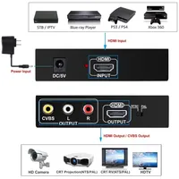 4K HDMI uyumlu CVBS RCA Kompozit AV Dönüştürücü Adaptör Koaksiyel 3.5mm Ses Çıkışı HD - AV Video Bölücü TV Kutusu Oyunları için