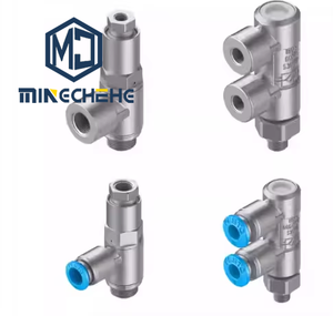 Válvula de Retención Neumática HGL-3/8-QS-10 530044, Rosca de 3/8 Pulgadas, Conexión a Presión de 10 mm, Válvula de Control de Aire Unidireccional para Automatización - Product Image 1