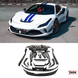 ชุดแต่งสไตล์ NT สำหรับ Ferrari F8 วัสดุคาร์บอนไฟเบอร์แบบแห้ง ประกอบด้วยลิ้นหน้า สเกิร์ตข้าง ดิฟฟิวเซอร์หลัง สปอยเลอร์ และชุดแต่งมุมรอบตัวรถ - Product Image 1