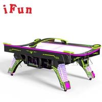 Table de hockey sur air Power Puck, jeu d'arcade à monnayeur pour 2 joueurs avec notation numérique LED et échange de tickets
