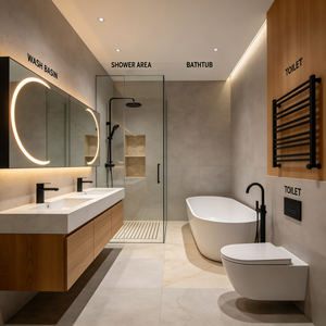 Service de conception architecturale de <span class=keywords><strong>maison</strong></span> à deux étages d'inspiration française moderne, incluant plans d'étage, garage et services de design intérieur - Product Image 6