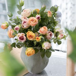 ช่อดอกกุหลาบประดิษฐ์ CallaFloral ก้านเดี่ยว ทำจากโพลีเอสเตอร์ สำหรับตกแต่งบ้าน จัดงานแต่งงาน - Product Image 1