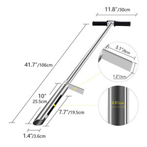 Sonde d'échantillon de sol d'argile d'acier inoxydable avec l'outil d'échantillonnage de sol de pédale de pied pour le soin de plantes et la ferme de pelouse de jardin - Product Image 4